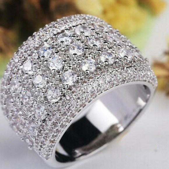 New 925 Sterling silver Diamond luxury Ring - Picture 4 of 7